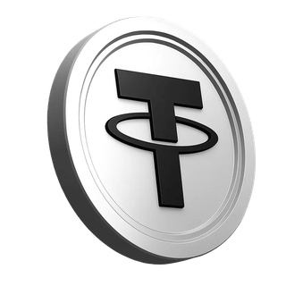 Ilustrasi koin Tether USDT pada bagian informasi platform